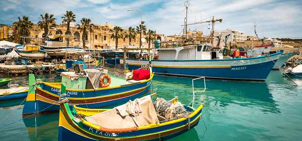 Pristav v Marsaxlokk na Malte